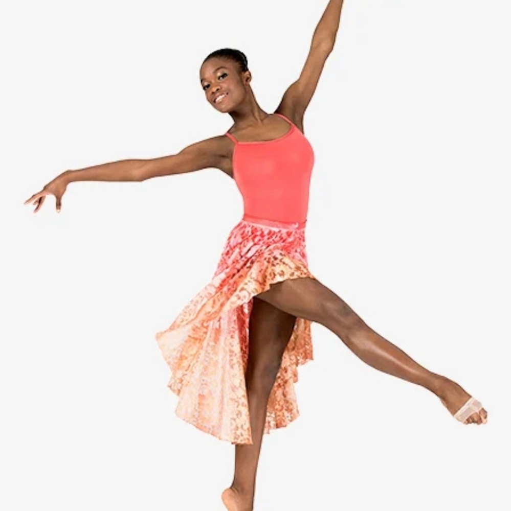 Hand painted high-low lyrical skirt